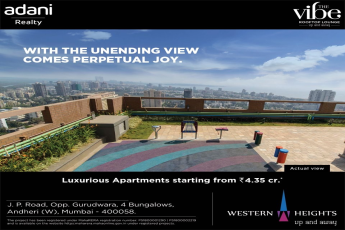 Luxurious apartments starting from Rs 4.35 Cr at Adani Western Heights in Mumbai